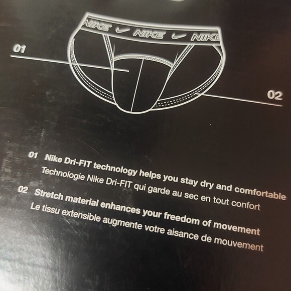 Nike Dri-FIT Essential Men's Blue Cotton Jockstraps 3 Pack - Picture 3 of 4